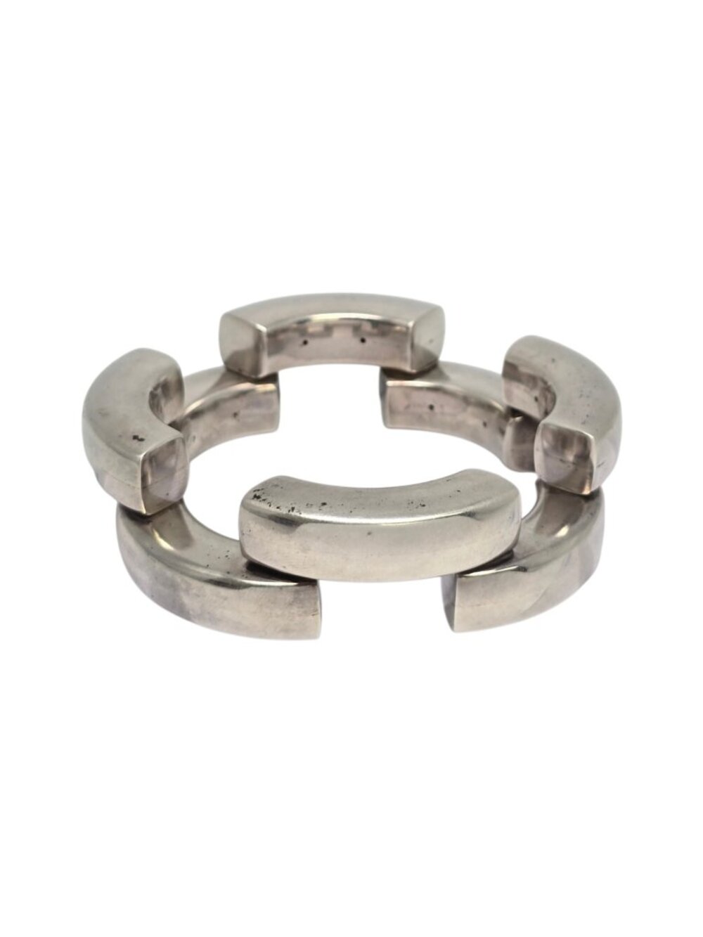 Georg Jensen Denmark Astrid Fog Sterling Silver 222 Brick Bangle Bracelet #25814